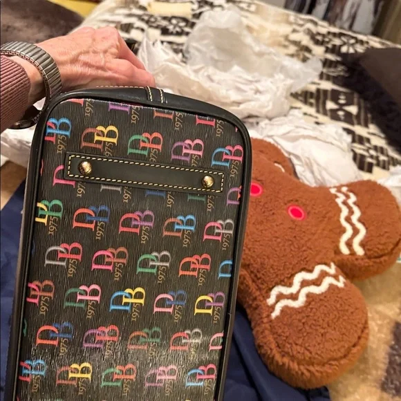 Dooney & Bourke Colorful Logo Black Tote - Picture 5 of 9